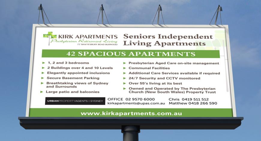 Kirk Apartments Sign