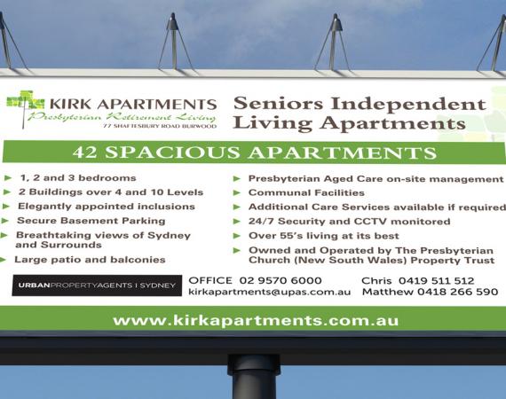 Kirk Apartments Sign